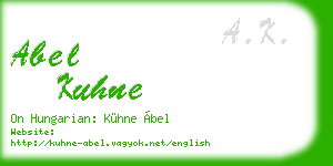 abel kuhne business card